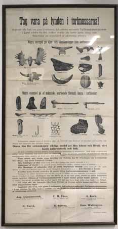 Skylt, torvmossefynd